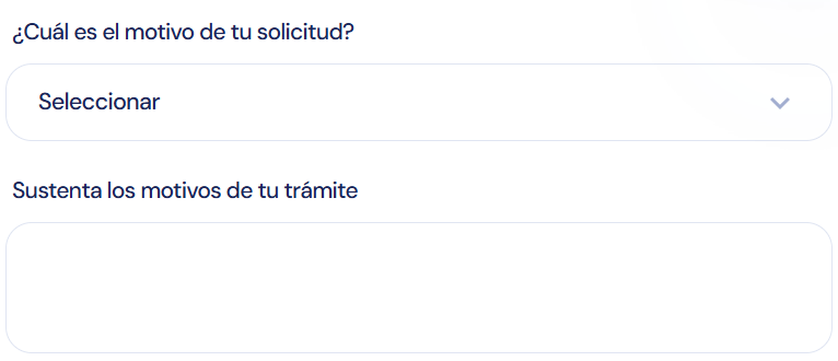 Sustento de la solicitud